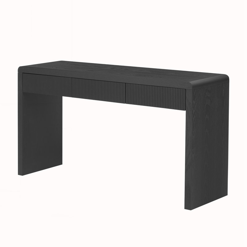 Console avec 3 tiroirs cannelés, Black