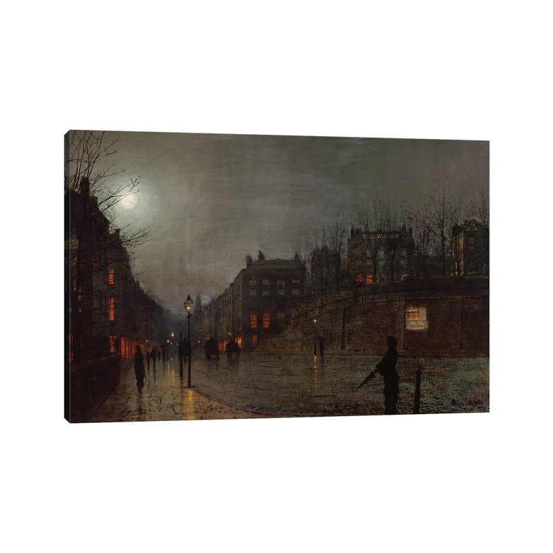 Going Home At Dusk, 1882 by John Atkinson Grimshaw - Wrapped Canvas Print, 66.04 cm H x 45.72 cm W x 1.91 cm D