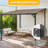 10*10Ft Durable Outdoor Wall-Mounted Pergola
