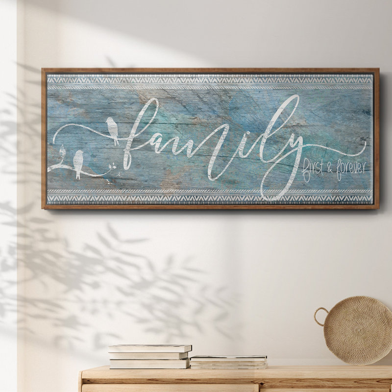 Family First - toile encadrée, H 8 po x l 20 po