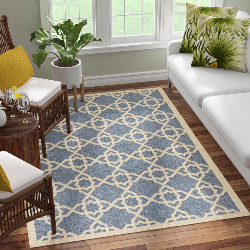 Herefordshire Performance Geometric Indoor/Outdoor Area Rug, Rectangle 8' x 11'