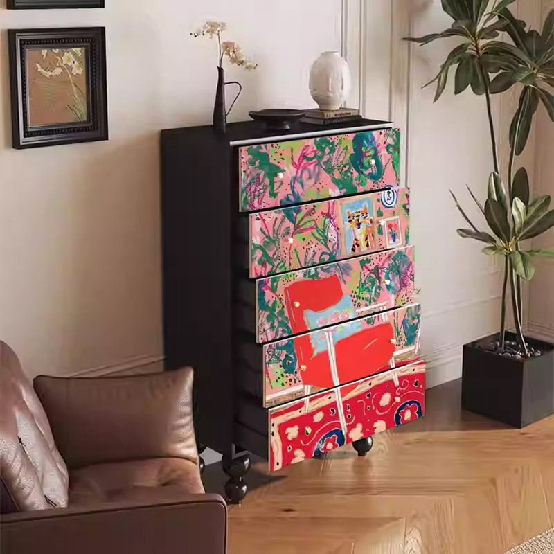 Spacious Storage Cabinet with Walnut Frame