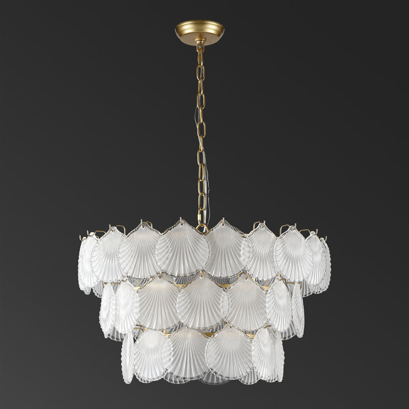 Lustre à niveaux unique et remarquable à 3 lumières Kalena