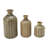 Sebring Round Embossed Stoneware Vases with Matte Finish and Reactive Glaze