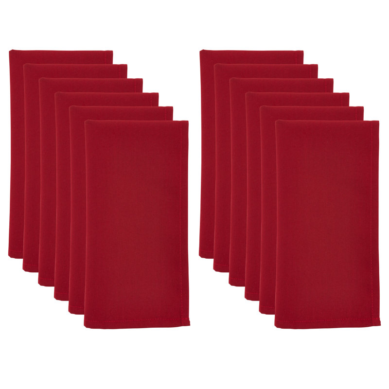 Evansville Polyester Solid Colour Square Napkin, Red