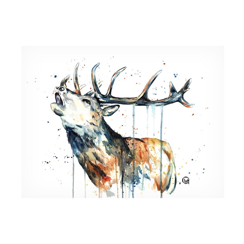 «Lisa Whitehouse Elk Calling», art sur toile, H 24 po x l 32 po