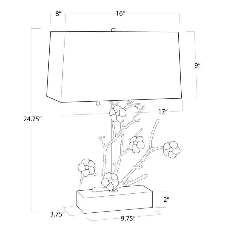 Lampe de table horizontale Cherise