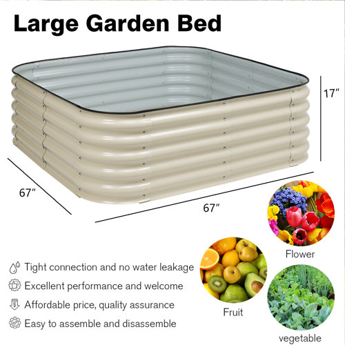 Arlmont & Co. Angelline Metal Outdoor Raised Garden Bed | Wayfair