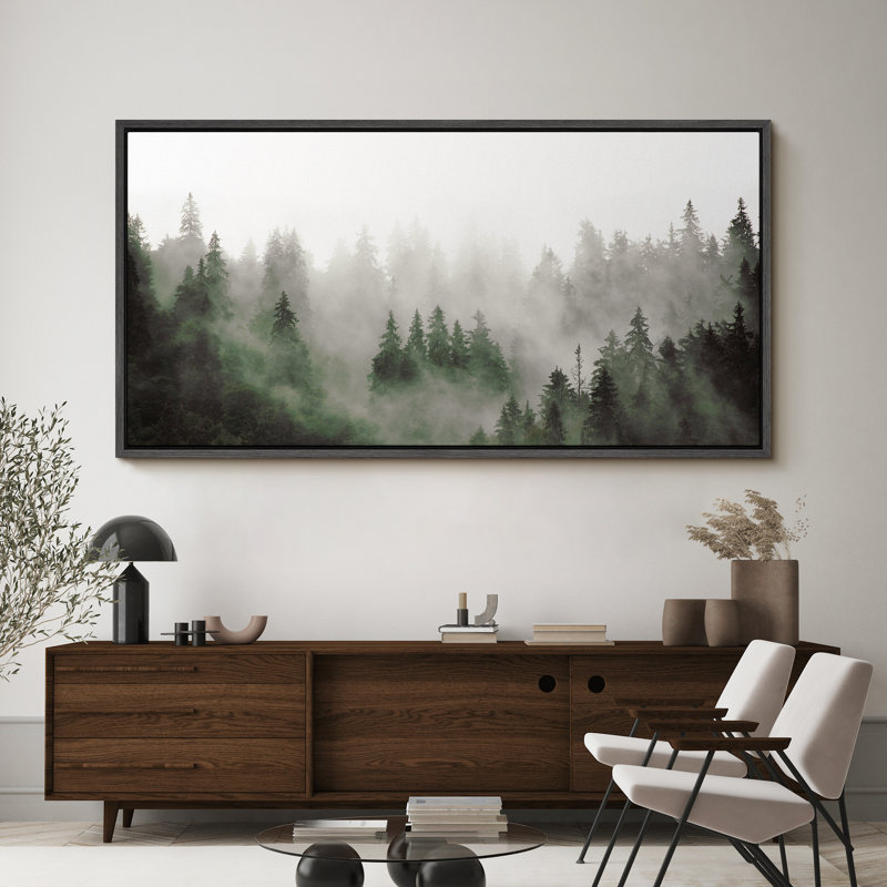 «Enchantedest In Mist Antique Retro Fine Art Colorful Room Extra Large Wall Decor», reproduction encadrée, H 30 po x l 60 po