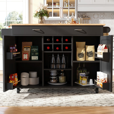 122 cm W Kitchen Island with Top