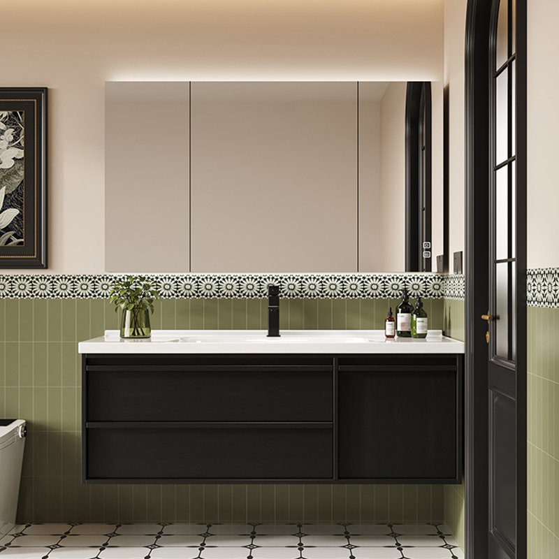 Black vintage bathroom cabinet