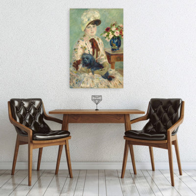 Mlle Charlotte Berthier, 1883 impressionniste contemporain chien Portrait Wall Art Print