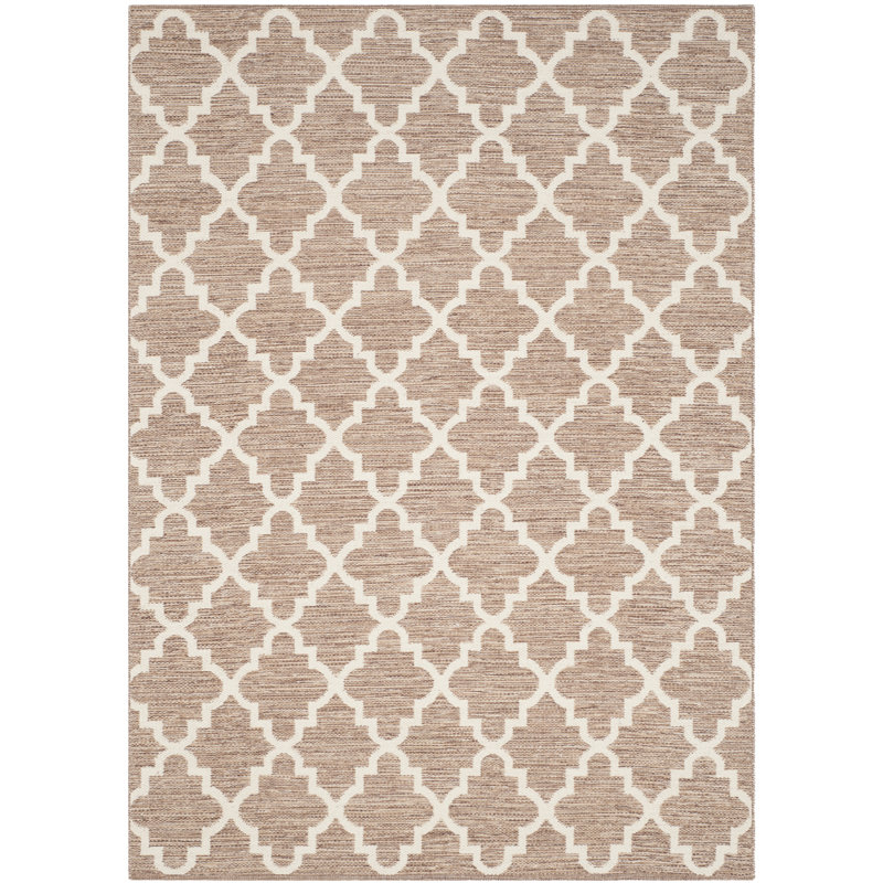 Melchor Hand Woven Cotton Geometric Rug, Rectangle 5' x 7'