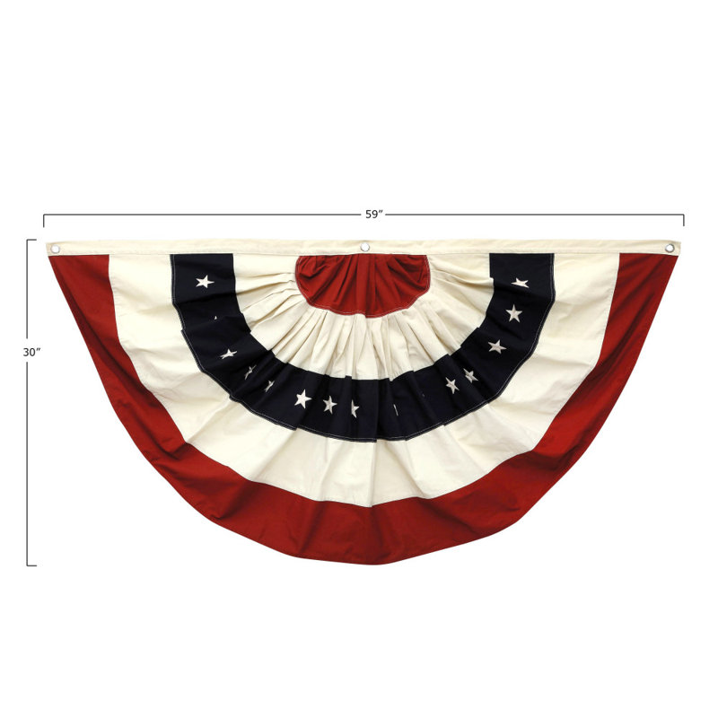 Drapeau plissé Albano USA