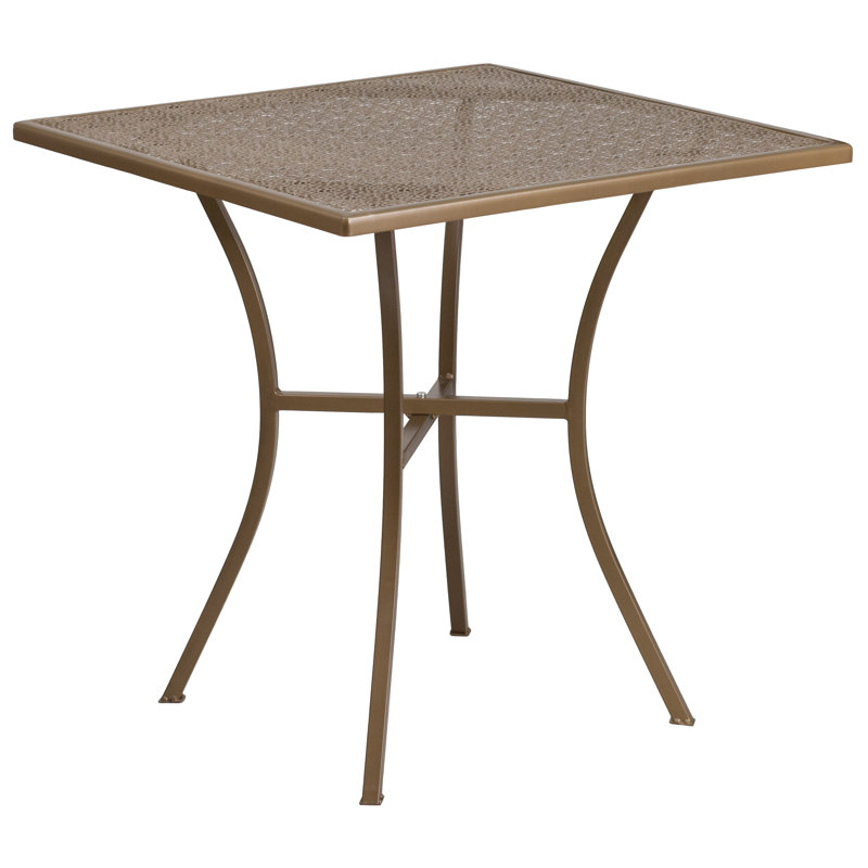 Robbin Square 4 - Person 35.25'' Long Dining Set, Gold