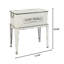 22,8 po Pot de fleurs antique en métal blanc Farmhouse