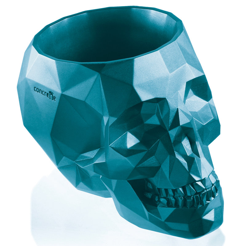 Handmade Pot Planter, Blue Metallic