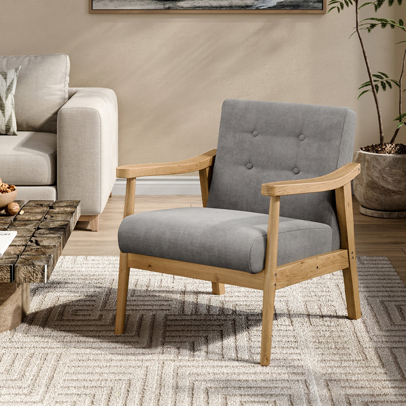 Courtney Upholstered Armchair, Grey