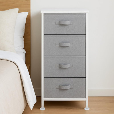 Organisateur de rangement en tissu à 4 tiroirs pour garde-robe