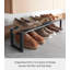 Yamazaki Home Adjustable Shoe Rack, Small, Steel,  Holds 4 to 8 shoes, Expandable, Stackable-1996757788