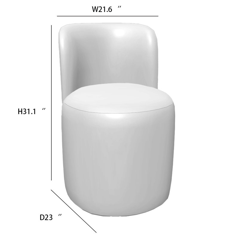 Barrel Upholstery Dining Chair, Brown