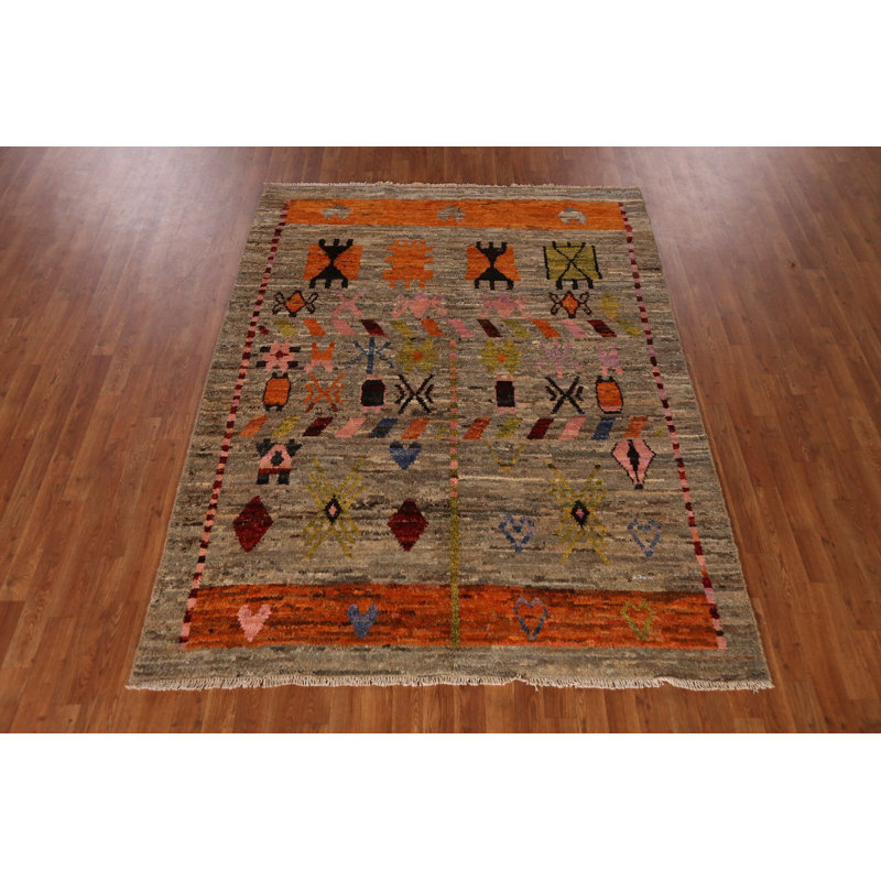 Tapis oriental géométrique marocain 6 x 8