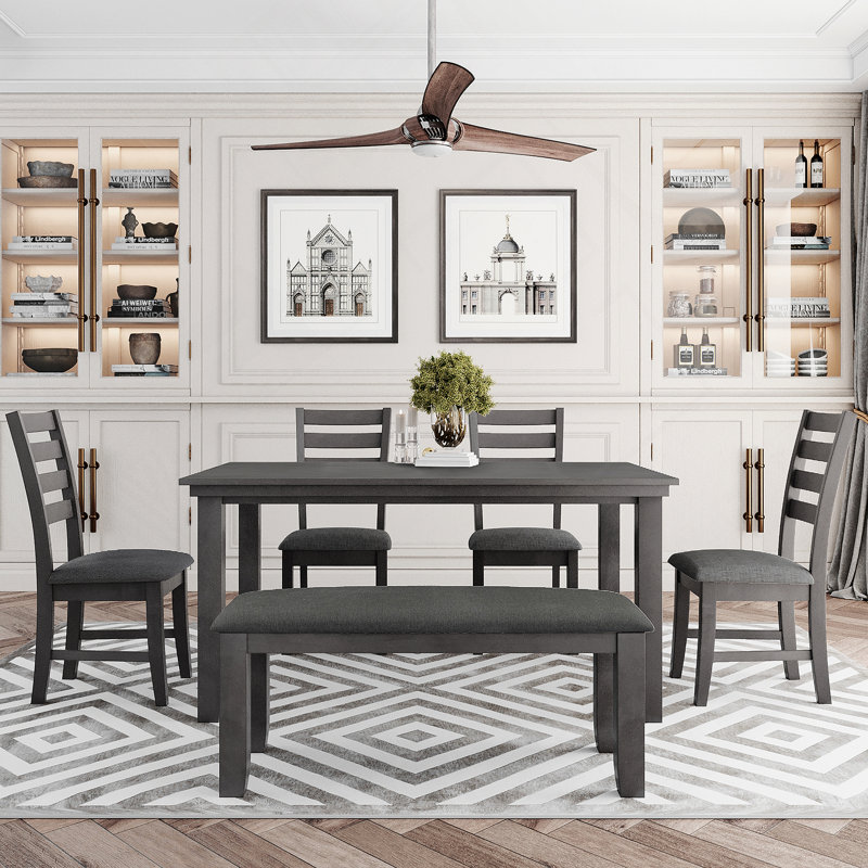 6 - Person Dining Set, Gray