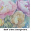 Peonies in Watercolor Glass Cutting Board Large