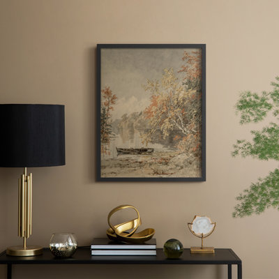 «Vintage Landscape CLXVI», reproduction encadrée - bois massif