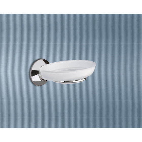 Porte-savon en verre givré Ascot