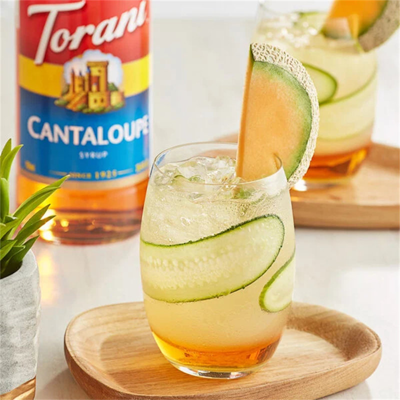 Sirop aromatisé Torani Cantaloup avec bouteille en verre de 750 ml, délai supplémentaire WS-880361569