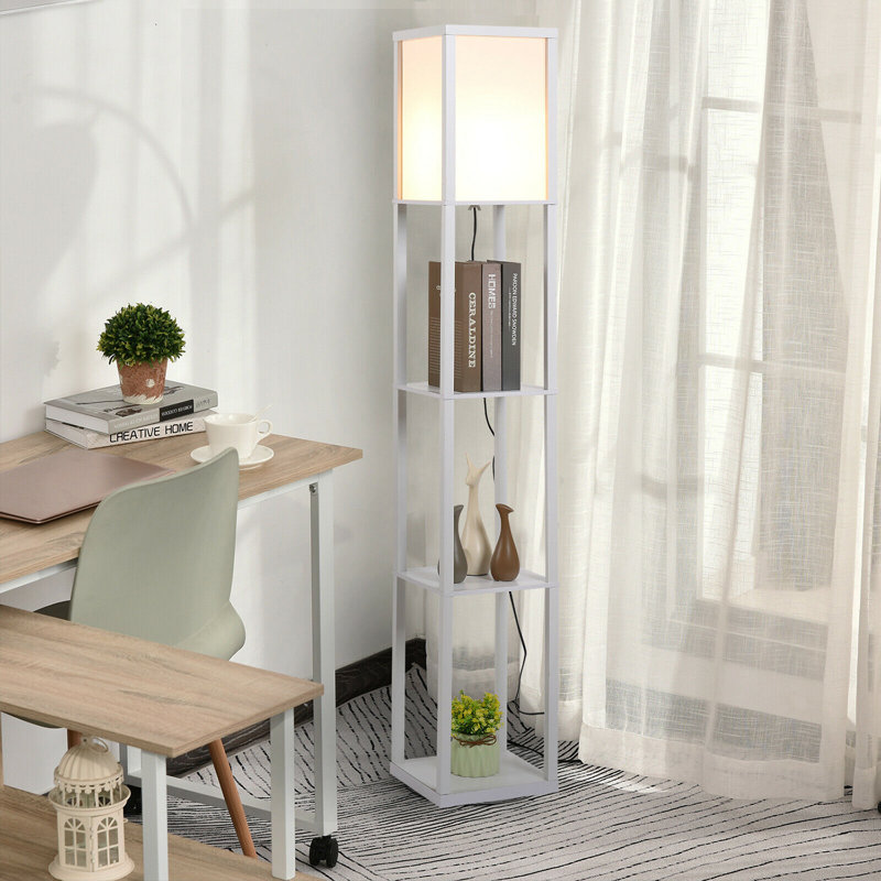 Atreal 160cm Column Floor Lamp Set, White