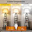 Lampe trépied moderne avec tablettes de rangement à 3 niveaux, température de couleur réglable, interrupteur à chaîne