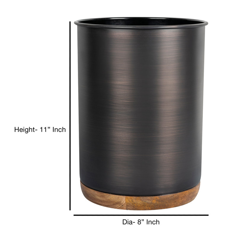 Steel Open Waste Basket - 1.88 Gallons