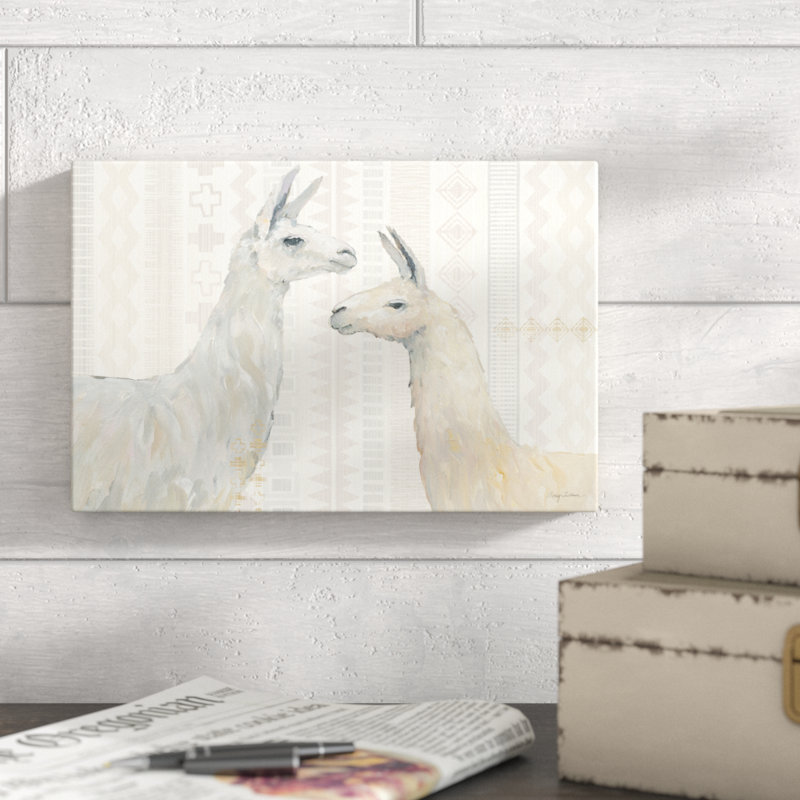 «Llama Land I», reproduction d'impression sur toile, H 8 po x l 12 po x P 1,25 po