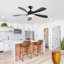 52 Inch Modern Ceiling Fan With 3 Colour Dimmable Led Light 5 ABS Blades Remote Control Reversible DC Motor-1500487747-1500487749