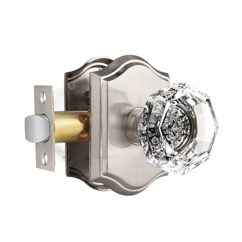 Crystal Door Knobs, Satin Nickel, Passage (Hall & Closet)