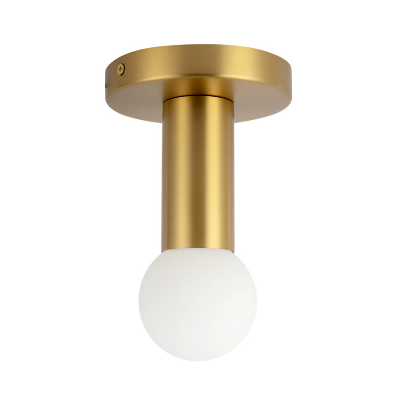 1 - Light LED Semi Flush Mount, Brushed Gold