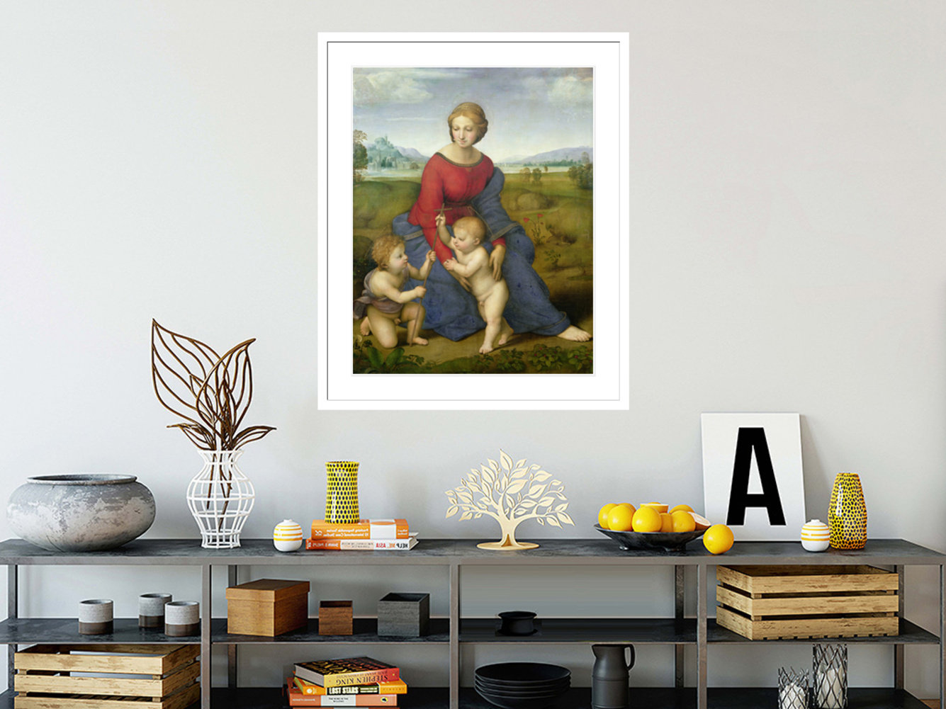Astoria Grand Madonna in the Meadow by Raphael -Framed Giclee Print ...