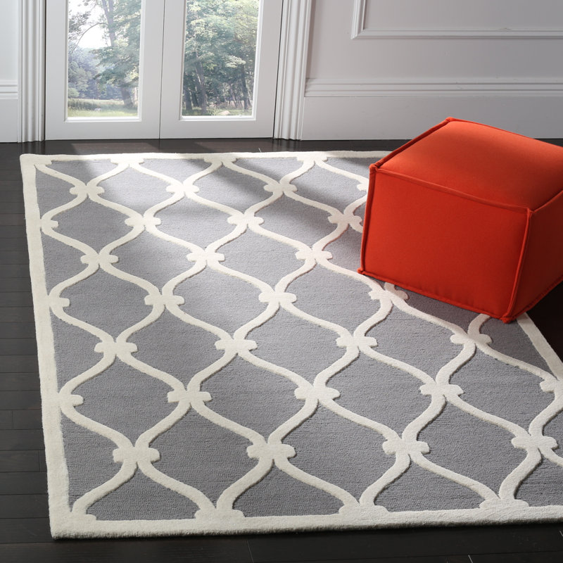 Cannen Hand Tufted Wool Geometric Rug, Rectangle 8' x 10'