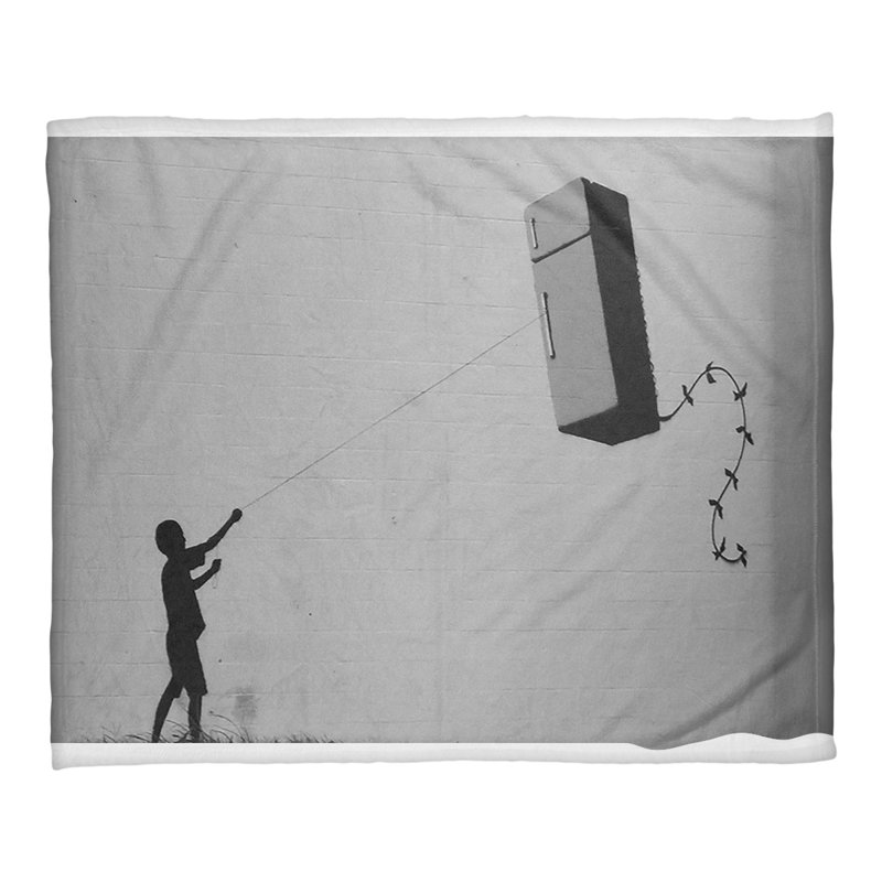 Banksy Sewn Throw Blanket, 50" W x 60" L