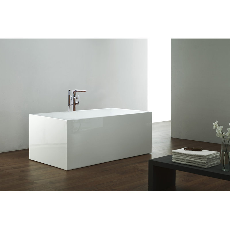 Aquasei 59.12'' L Freestanding Soaking Bathtub