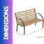 Slatted 3 Seater Outdoor Garden Bench