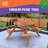 Jack & June Circular Cedar Picnic Table, Weather-Resistant Outdoor Table for Kids, Perfect for Backyard Picnics and Activities