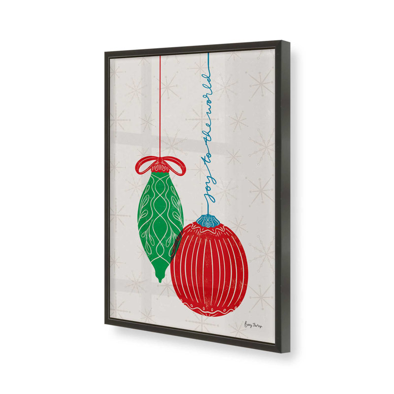 Elegant Holiday Ornaments II, impression dans un, Cadre noir satiné, H 15 po x l 12 po x P 1,25 po