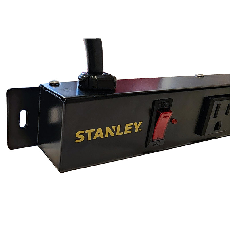 Barre d'alimentation STANLEY® surgemax Pro 9-AC Outlet Power Plug, 6 pi, noir