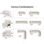 Canapé modulaire à 4 places, canapé en velours côtelé avec repose-pieds avec rangement, coussin de siège surdimensionné, conception modulaire pour des combinaisons flexibles, assemblage sans outil, comprend 2 coussins décoratifs