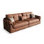 Canapé modulaire orange en cuir véritable-1463612577-1463612579