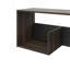 Table basse avec rangement ouvert en chêne foncé et noir