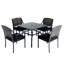 Tables de patio modernes, table de salle à manger carrée en acier de 37 pouces pour la maison